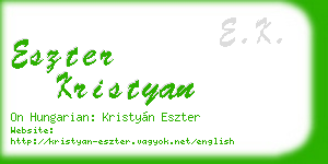 eszter kristyan business card